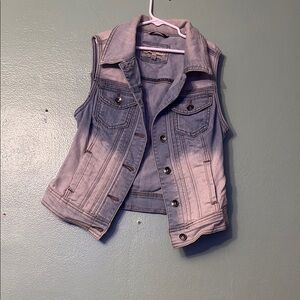 YMI Blue Denim Vest Fitted Sleeveless